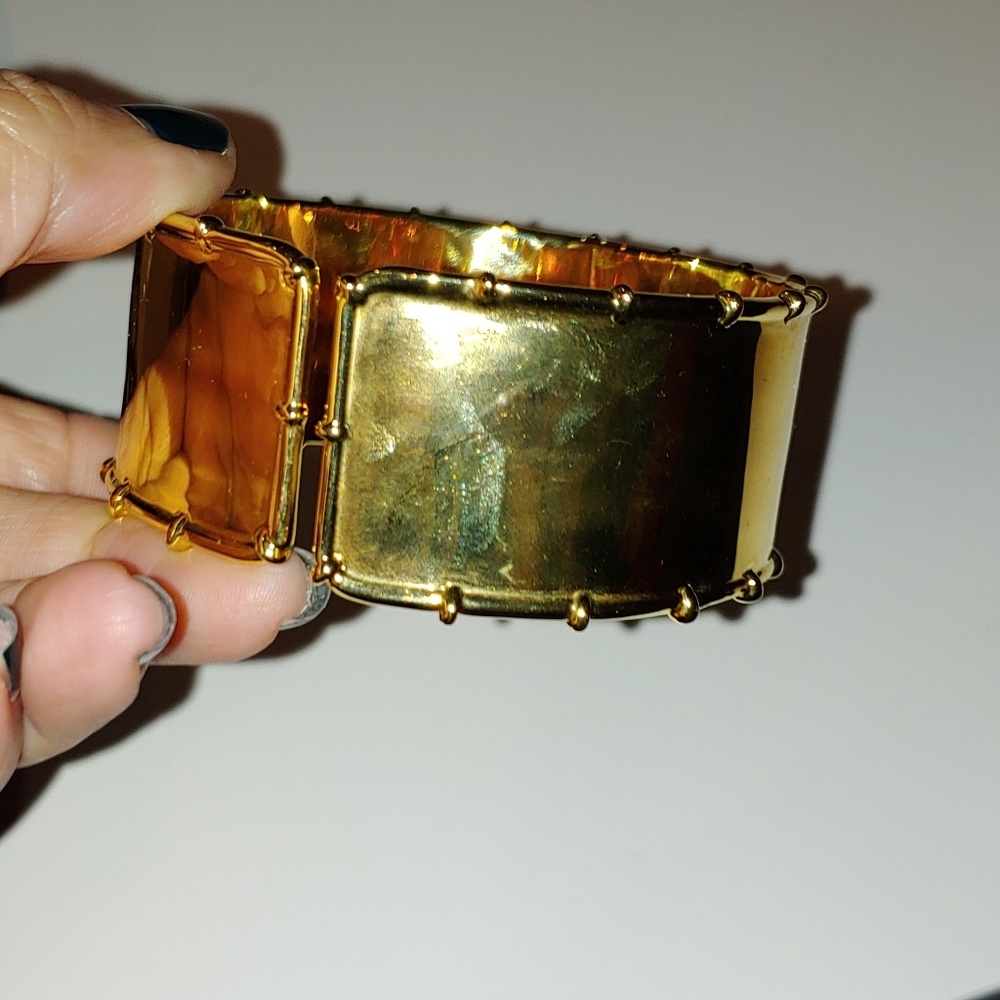 Gold tone cuff bracelet